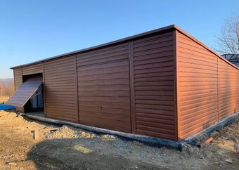 Plechová garáž 13x6 - 2