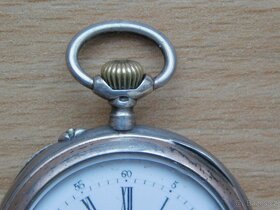 Starožitné historické stříbrné kapesní hodinky dámské - 2