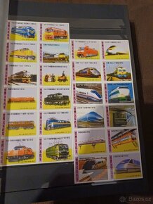 predám známky,aršíky - vlaky - Japonsko - 2