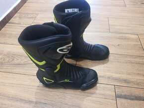 Boty na motorku Alpinestars S-MX 6 černo-fluo žluté 41 vel. - 2