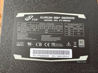Zdroj Fortron AURUM 92+, 80+ Platinum, 650W - 2