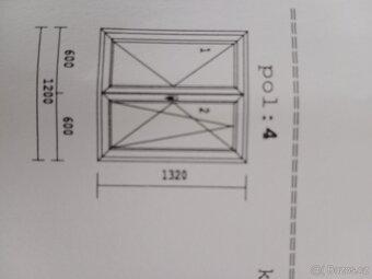 Plastové okna 132x120 NOVÉ - 2