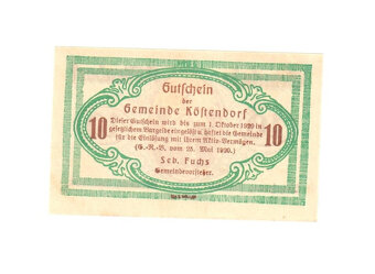 10 Heller 1920 Köftendorf, Rakousko - 2