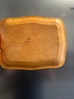 Dřevěný vypalovaný tác retro - 2