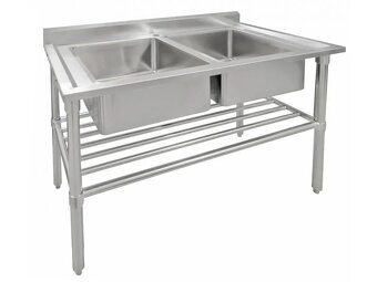 Nerezový dvojdřez 120 cm - 2