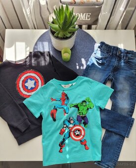 H&M Avengers komplet vel.110-116 - 2