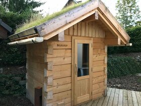 Venkovní roubená sauna na míru - 2