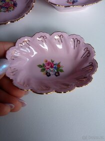 Růžový porcelán květinový set - 2