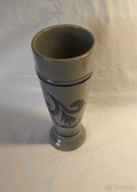 Starý šedomodrý pohár - váza Staffel W. Germany - 2