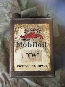 Stará originál plechovka od oleje Mobiloil - 2