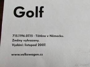Volkswagen Golf V 5 Prospekt česky - 2
