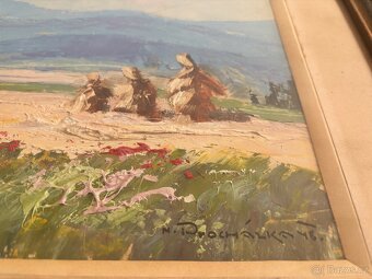 Obraz Miroslav Procházka,Šumava po žních 1948,olej 54x66 - 2