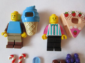 Lego City figurky zmrzlinář, cukrář /dort a příslušenství - 2