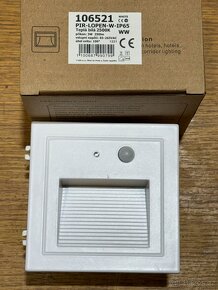 LED vestavné svítidlo PIR-LOPEN-W-IP65, teplá bílá 2500K, 3W - 2
