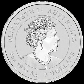Stříbrná mince Lunar III Ox (rok buvola) barevná 2oz - 2