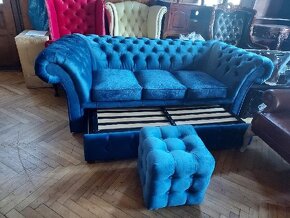 Nová rozkládací sedačka Chesterfield Windchester - 2
