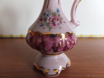 Růžový porcelán, krásná vázička, amfora č.2. znač. RD. - 2