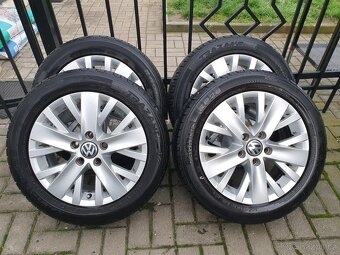 Alu kola 5x112 r16 6,5j et50 letní pneu 205/55/16 - 2