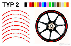Samolepící proužky na ráfky, kola - 2