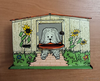 Starožitná plechová pokladnička na mince - 2