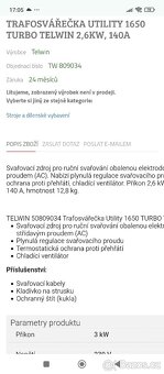 Trafosvařečka 1650,2,6kw - 2