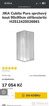 Sprchový kout 90x90 JIKA nové - 2
