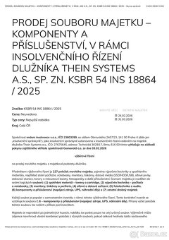 PRODEJ SOUBORU MAJETKU – KOMPONENTY A PŘÍSLUŠENSTVÍ - 2