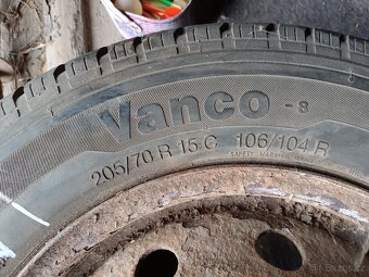 1ks 205/70/R15C rezerva, orezlá, vzorek 5 mm - 2