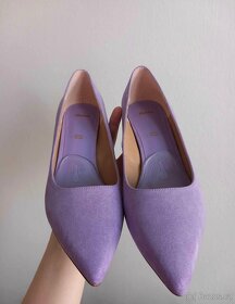 Letní boty na podpatku fialové - 2