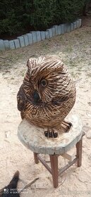 Dřevěná socha - sova - 2
