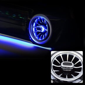 Podsvícené výdechy klimatizace Mercedes Benz třída E - 2
