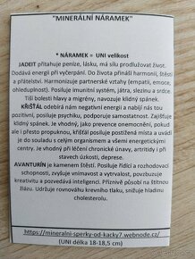 Minerální náramek Avanturin, Jadeit, Křišťál - 2