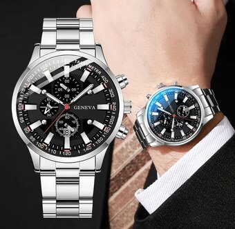 Nové hodinky + dárek kožený náramek č. 120 - 2