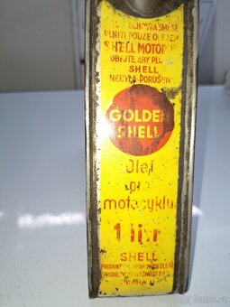 Trojhranná/trojúhelníková plechovka SHELL MOTOROIL - 2