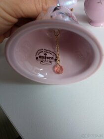Růžový porcelán set květinový - 2