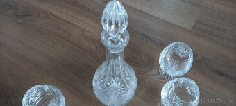 Broušené sklo karafa set sada - 2
