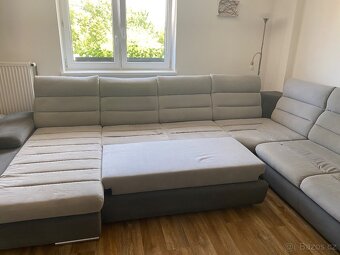 Velká rozkladaci sedací souprava s úložným prostorem - 2