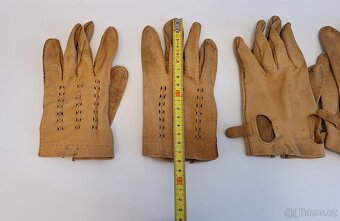 Retro kožené rukavice 2 páry - 2