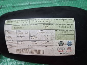 kryt pravého zpětného zrcátka černý Škoda Octavia I - 2