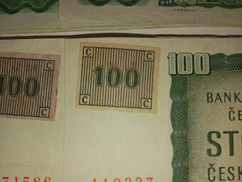 BANKOVKY 100 KČS 1961, VŠECHNY VYDANÉ SÉRIE - 2