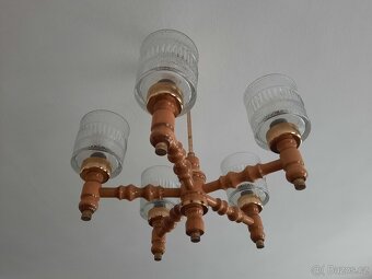 5 ramenný retro lustr - 2