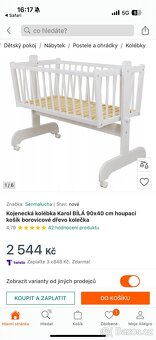 Kojenecká kolébka s matrací - 2