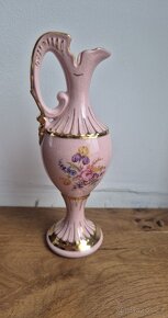 Růžová amfora s uchem - 18,5 cm - 2