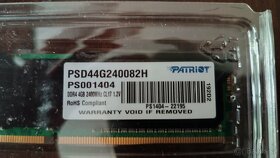 Operační paměť - PATRIOT 4 GB 2400MHZ DDR4 - 2