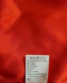 POŠTA  V CENĚ Krásný dámský kabát jasně červený velikost S-M - 2