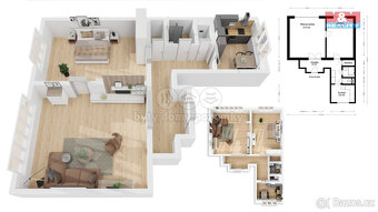 Prodej bytu 2+1, 75 m², Pardubice, ul. Štrossova - 2