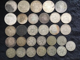 30 kusů stříbrných 5, 10 a 20 korun, mince První Republika - 2