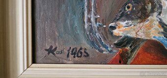 Obraz "Předvánoční zátiší" prosefor J.Kos r. 1965 - 2