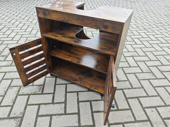 Koupelnová skříňka pod umyvadlo VINTAGE - rustikální hnědá - 2
