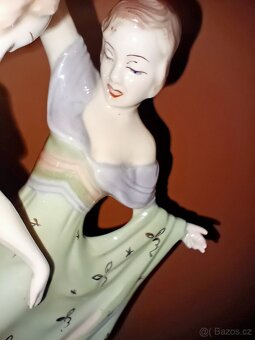 Tančící dívky. ROYAL DUX- ART-DECO sig. ELLY STROBACH - 2